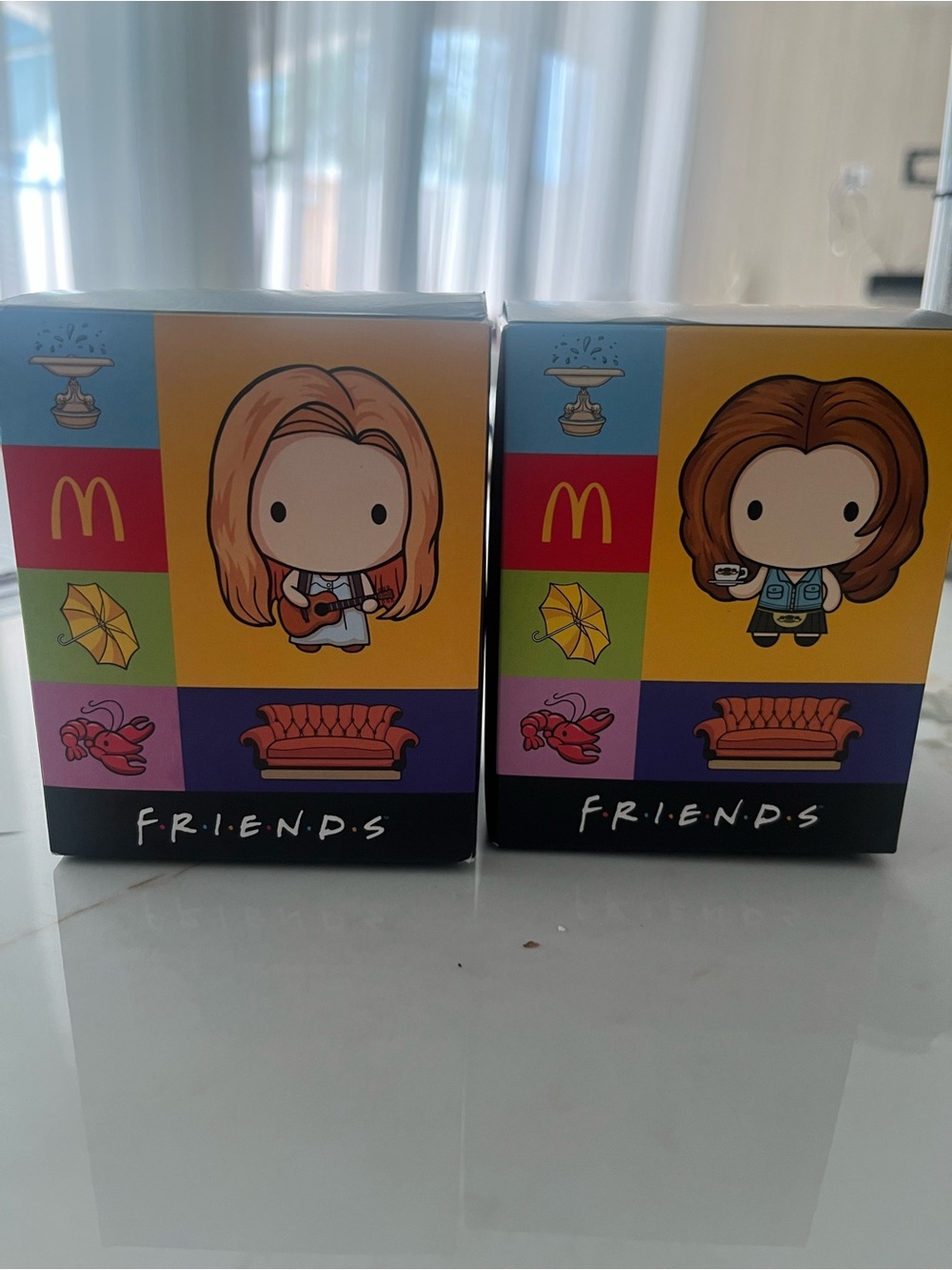 McDonald's FRIENDS Collectible Mini Figures - Yellow, Blue, Purple Box Set (2)